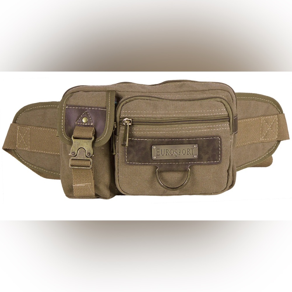 Eurosport Funny Pack Canvas 9" x 5.5" x 2" Khaki B501 New